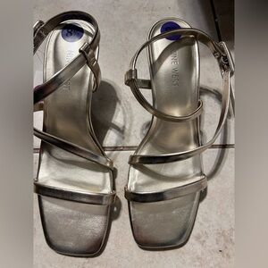 Nine West Metallic Gold Heels